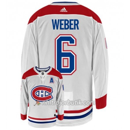 Män Ishockey Montreal Canadiens Tröja SHEA WEBER 6 Adidas Vit Authentic